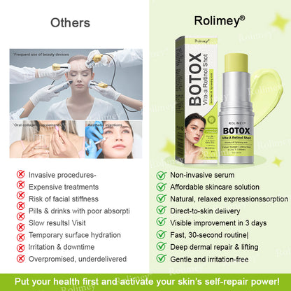 💐👨‍⚕️Made and shipped from the Australia ✅Rolimey® Botox & Vita-A Retinol Shot Wrinkle-Lift Tightening stick- Last Day Promotion 70% OFF