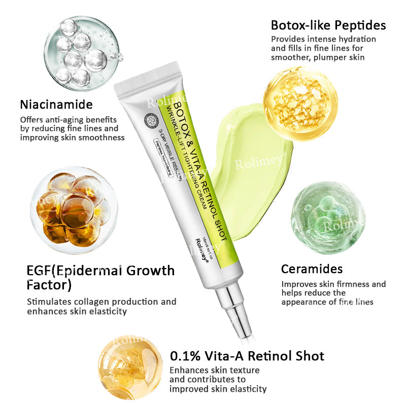 ✅💞Made and shipped from Australia 💫Rolimey® Botox & Vita-A Retinol Shot Wrinkle-Lift Tightening cream - Last Day Promotion 70% OFF