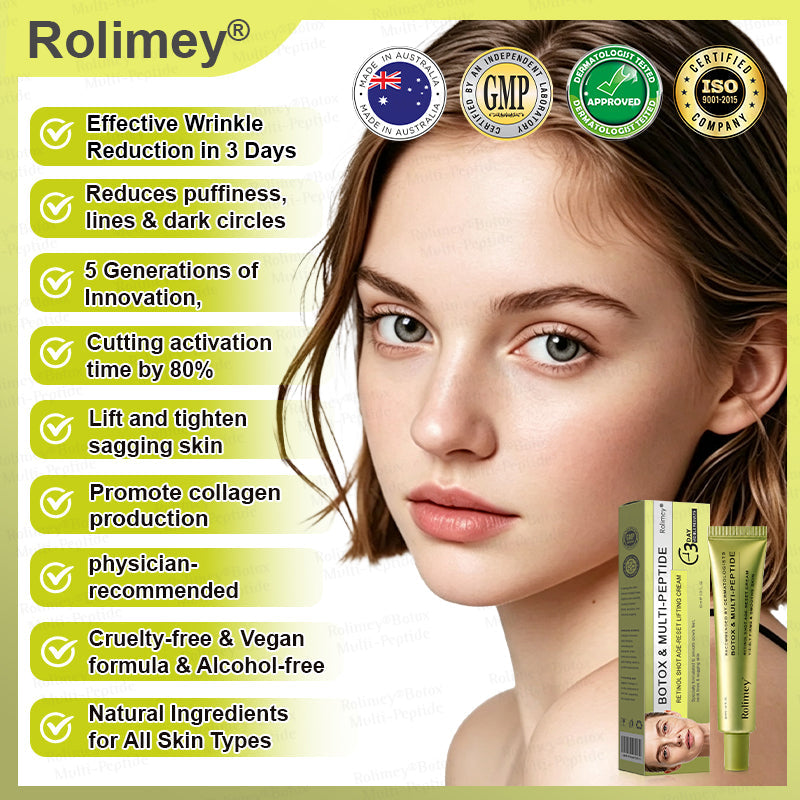 🪄AU HOT SALES🌟Rolimey® Multi-Peptide Retinol Shot Age-Reset Wrinkle-Lift Cream