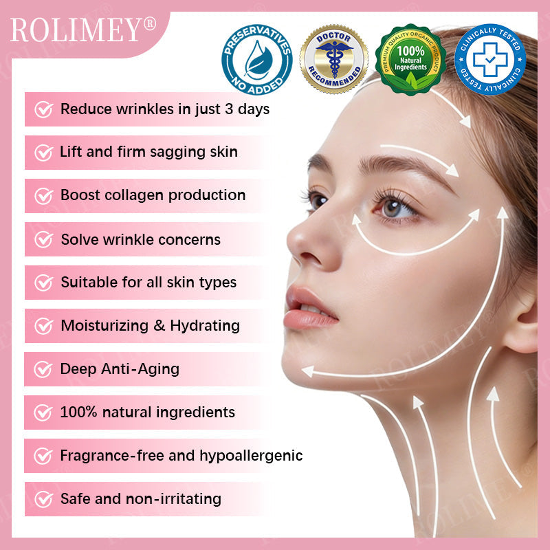 👨‍⚕️🫧Made and Shipped from Australia✅Rolimey®Botox & Stem Cell Firming Anti-Wrinkle Cream Last Day 70% OFF!