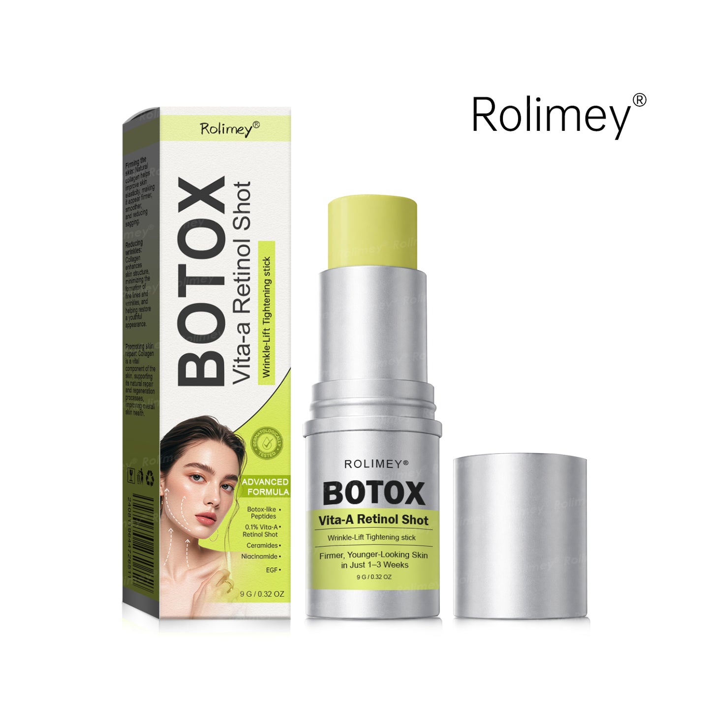 💐👨‍⚕️Made and shipped from the Australia ✅Rolimey® Botox & Vita-A Retinol Shot Wrinkle-Lift Tightening stick- Last Day Promotion 70% OFF
