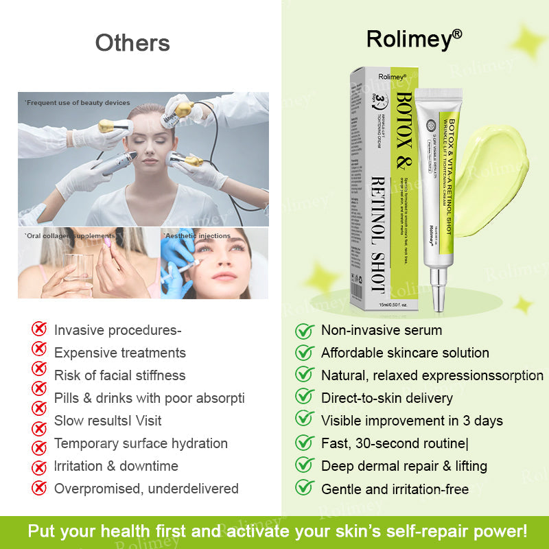 👨‍⚕️✅Made and shipped from Australia 💫Rolimey® Botox & Vita-A Retinol Shot Wrinkle-Lift Tightening cream - Last Day Promotion 70% OFF