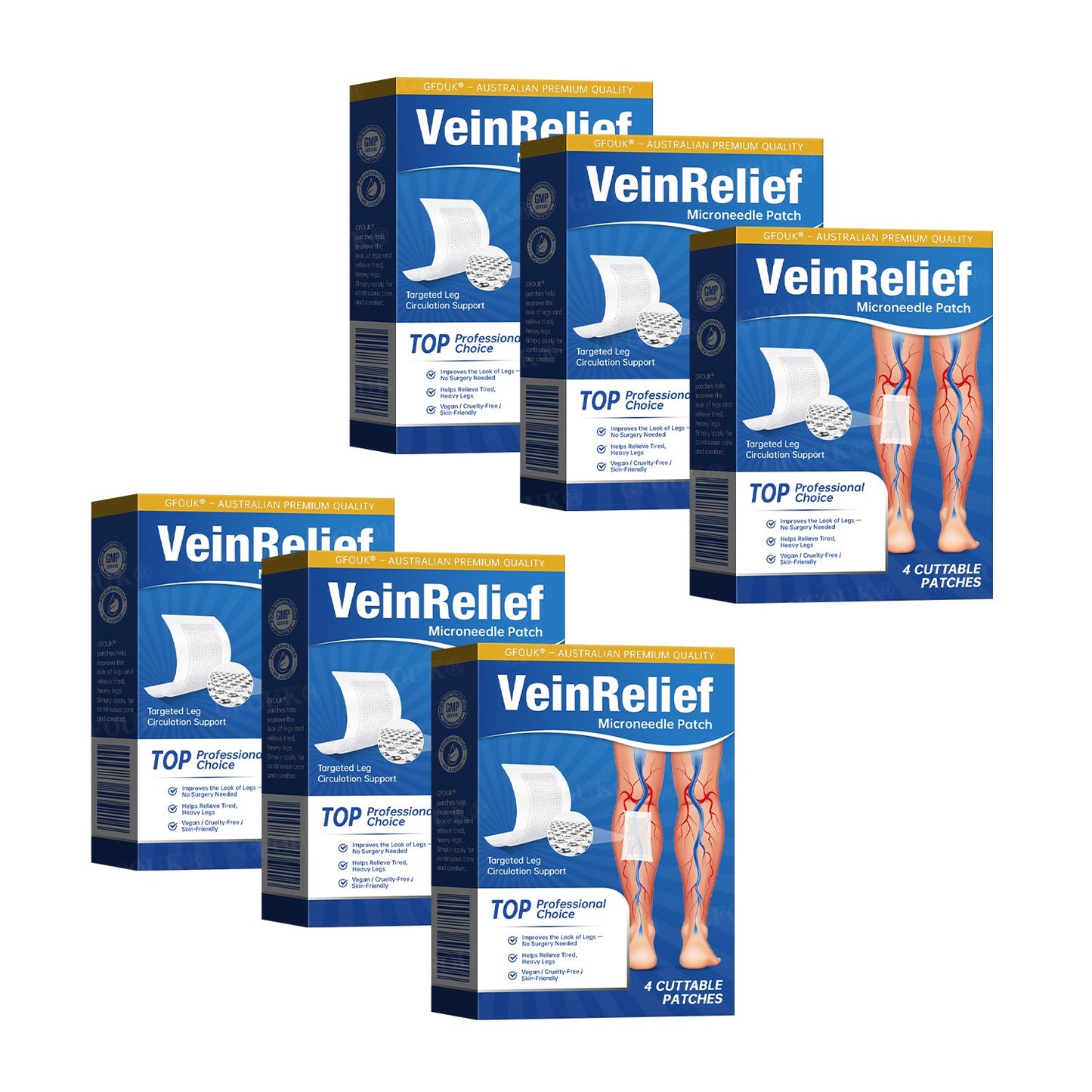 ✅GFOUK® VeinRelief Microneedle Patch ⚡Instant Relief, Long-Term Results