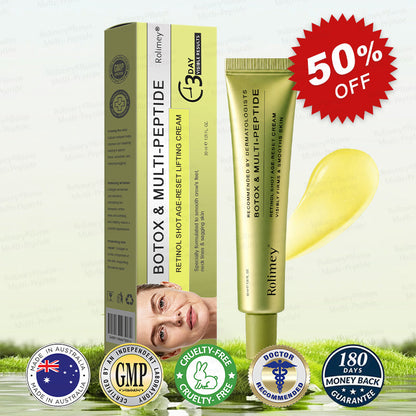 🪄AU HOT SALES🌟Rolimey® Multi-Peptide Retinol Shot Age-Reset Wrinkle-Lift Cream