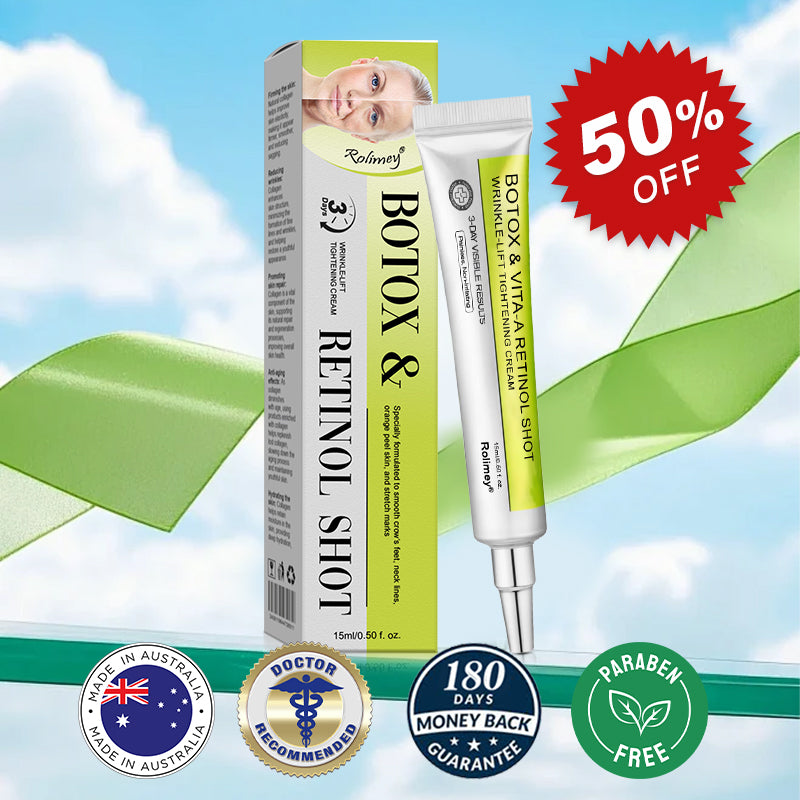 ✅💞Made and shipped from Australia 💫Rolimey® Botox & Vita-A Retinol Shot Wrinkle-Lift Tightening cream - Last Day Promotion 70% OFF