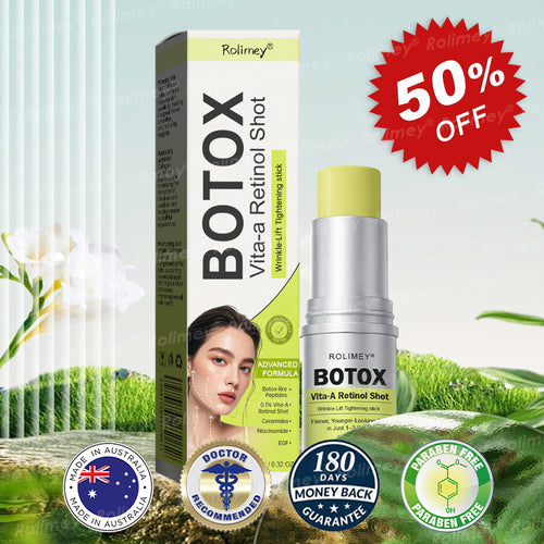 💐👨‍⚕️Made and shipped from the Australia ✅Rolimey® Botox & Vita-A Retinol Shot Wrinkle-Lift Tightening stick- Last Day Promotion 70% OFF