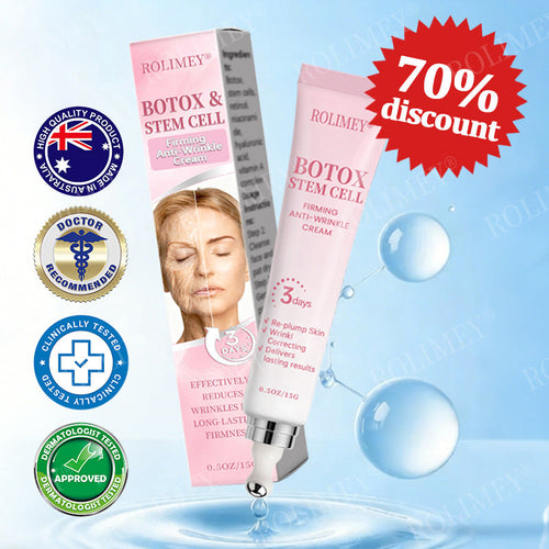 👨‍⚕️🫧Made and Shipped from Australia✅Rolimey®Botox & Stem Cell Firming Anti-Wrinkle Cream Last Day 70% OFF!